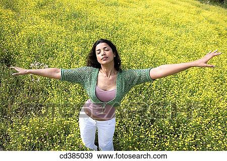 Asian, chilling out, calm, Arms open View Large Photo Image Stock Photo - Asian, chilling out, calm, Arms open. Fotosearch
