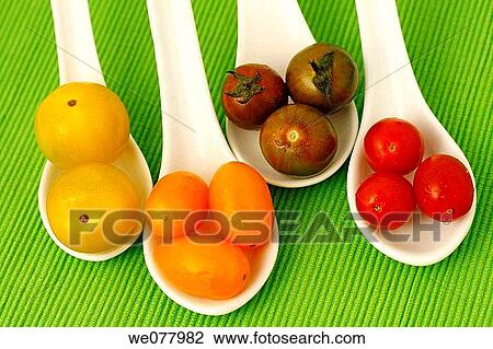 Assorted little tomatoes View Large Photo Image Stock Image - Assorted little tomatoes. Fotosearch