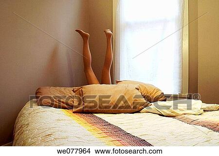 at-home, bedroom, barefoot, amusing View Large Photo Image Picture - at-home, bedroom, barefoot, amusing. Fotosearch