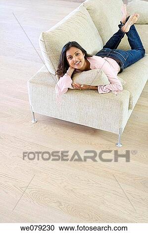 at-home, calm, barefoot, Asian View Large Photo Image Stock Image - at-home, calm, barefoot, Asian. Fotosearch