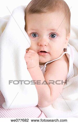 baby, blanket, blue eyes, child, Close-up View Large Photo Image Stock Image - baby, blanket, blue eyes, child, Close-up. Fotosearch