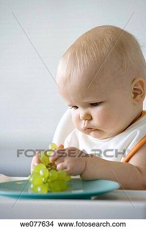 baby, blond, chair, child View Large Photo Image Picture - baby, blond, chair, child. Fotosearch