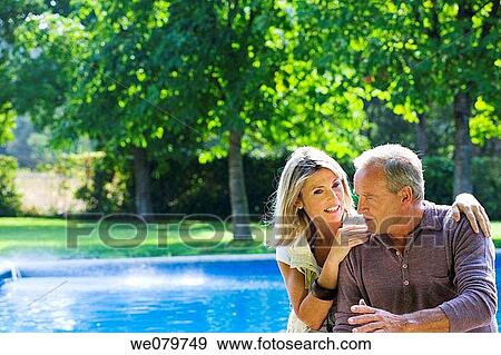 Stock Photo - baby boomer, calm, bonding, bond, affection. Fotosearch