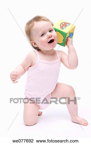 baby, child, block, barefoot, 3-4 years View Large Photo Image Stock Image - baby, child, block, barefoot, 3-4 years. Fotosearch