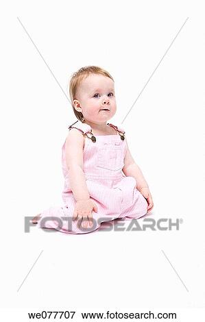 Stock Photo - baby, childhood, child, barefoot, 3-4 years. Fotosearch