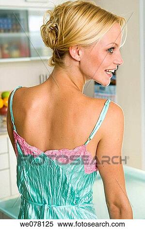 back, blond, beauty, back view, at-home View Large Photo Image Stock Photography - back, blond, beauty, back view, at-home. Fotosearch