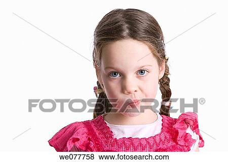Bad mood, child, braid, blue eyes, angry View Large Photo Image Stock Photo - Bad mood, child, braid, blue eyes, angry. Fotosearch