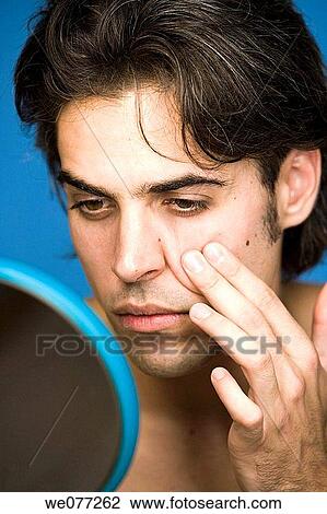 Stock Image - Bags under the eyes, beauty, Beauty Care, black hair. Fotosearch