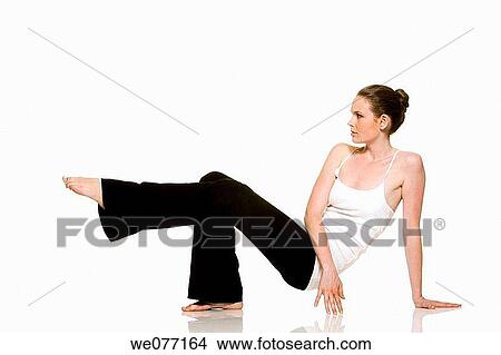 balance, barefoot, brunette, clipping path View Large Photo Image Picture - balance, barefoot, brunette, clipping path. Fotosearch