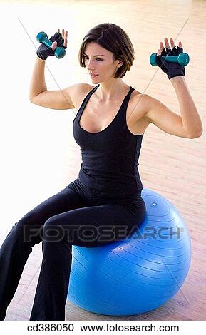 ball, brunette, Arms raised View Large Photo Image Stock Image - ball, brunette, Arms raised. Fotosearch