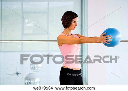 ball, brunette, concentrate View Large Photo Image Picture - ball, brunette, concentrate. Fotosearch
