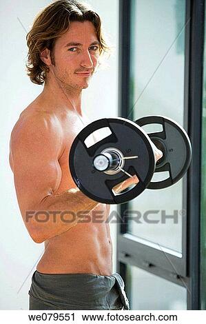 barbell, black hair, bodybuilder, body-building View Large Photo Image Stock Image - barbell, black hair, bodybuilder, body-building. Fotosearch