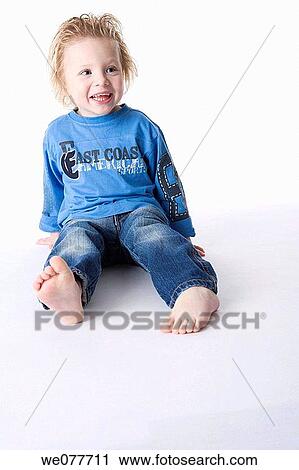 barefoot, boy, blue eyes, blond, 3-4 years View Large Photo Image Stock Image - barefoot, boy, blue eyes, blond, 3-4 years. Fotosearch