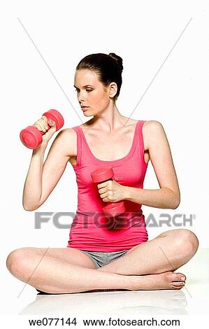 barefoot, brunette, clipping path View Large Photo Image Picture - barefoot, brunette, clipping path. Fotosearch