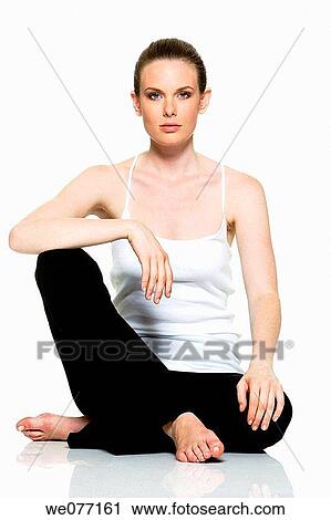 barefoot, brunette, clipping path View Large Photo Image Stock Image - barefoot, brunette, clipping path. Fotosearch