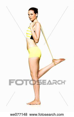 barefoot, brunette, clipping path View Large Photo Image Stock Photo - barefoot, brunette, clipping path. Fotosearch