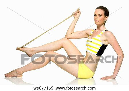 barefoot, brunette, clipping path View Large Photo Image Stock Photo - barefoot, brunette, clipping path. Fotosearch