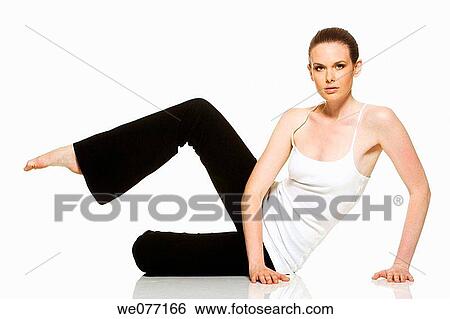 barefoot, brunette, clipping path View Large Photo Image Stock Photograph - barefoot, brunette, clipping path. Fotosearch