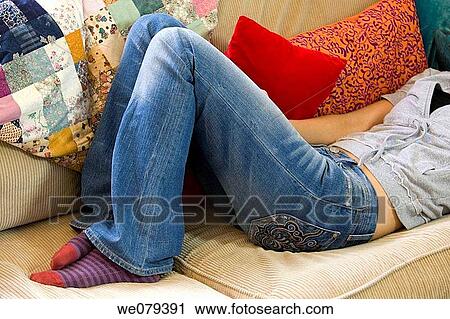 barefoot, chilling out, calm, at-home View Large Photo Image Stock Image - barefoot, chilling out, calm, at-home. Fotosearch