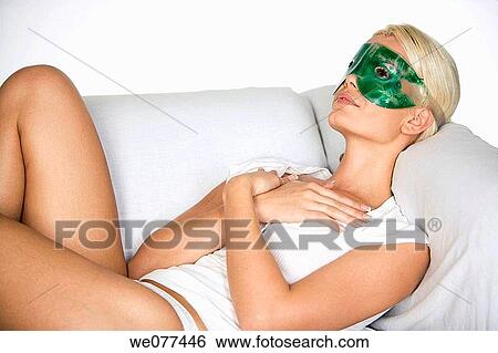 Stock Photograph - beauty, Beauty Care, blond, chilling out. Fotosearch