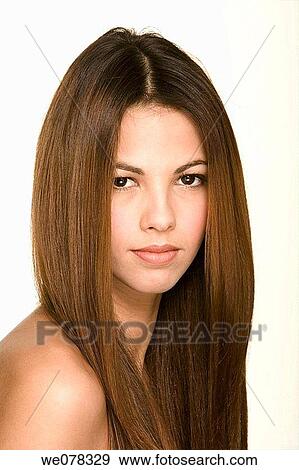 beauty, Beauty Care, Brown eye, brown hair View Large Photo Image Stock Photo - beauty, Beauty Care, Brown eye, brown hair. Fotosearch