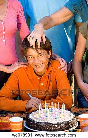Birthday cake, black hair, boy, caress, caressing View Large Photo Image Stock Image - Birthday cake, black hair, boy, caress, caressing. Fotosearch