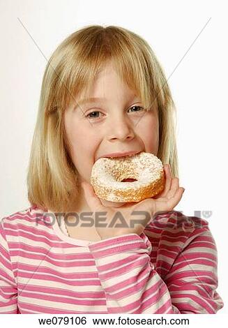 bite, biting, blond, child, clipping path View Large Photo Image Stock Photograph - bite, biting, blond, child, clipping path. Fotosearch