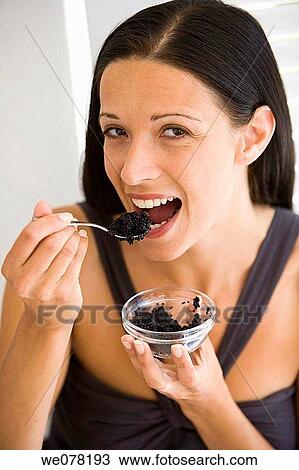 black, bowl, brunette, caviar View Large Photo Image Stock Image - black, bowl, brunette, caviar. Fotosearch