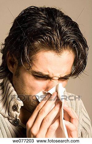 black hair, Blow nose, Blowing nose, Close-up View Large Photo Image Stock Image - black hair, Blow nose, Blowing nose, Close-up. Fotosearch