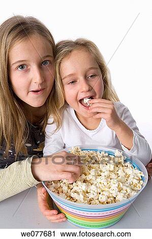 Stock Image - blond, bowl, child, childhood. Fotosearch