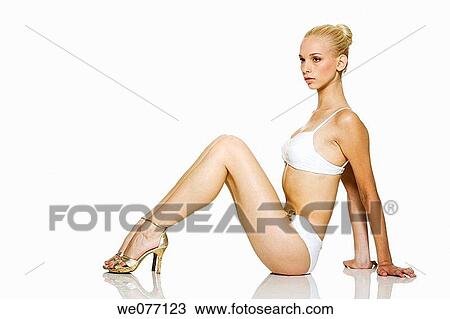 Stock Image - blond, clipping path, contemporary. Fotosearch