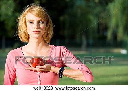 blond, contemporary, apple View Large Photo Image Stock Photo - blond, contemporary, apple. Fotosearch