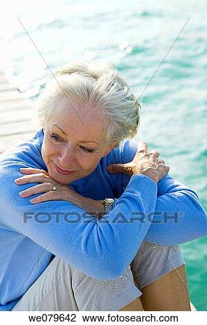Stock Image - blue, calm, absorbed. Fotosearch