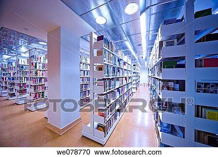 Bookshelves in a library. View Large Photo Image Stock Image - Bookshelves in a library.. Fotosearch