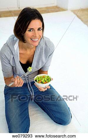 bowl, brunette, at-home View Large Photo Image Stock Image - bowl, brunette, at-home. Fotosearch