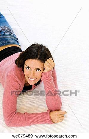 brunette, carpet, contemporary View Large Photo Image Stock Photo - brunette, carpet, contemporary. Fotosearch