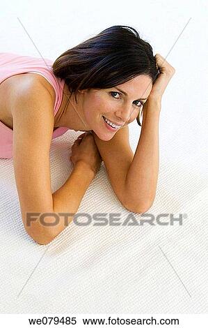 Stock Photography - brunette, carpet, contemporary. Fotosearch
