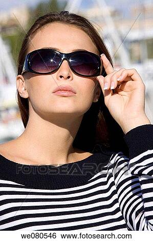 brunette, contemporary, accessory View Large Photo Image Stock Photograph - brunette, contemporary, accessory. Fotosearch