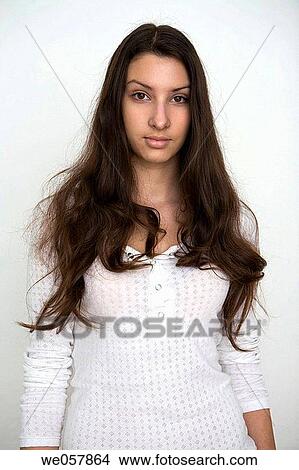 brunette, contemporary, dark hair View Large Photo Image Picture - brunette, contemporary, dark hair. Fotosearch
