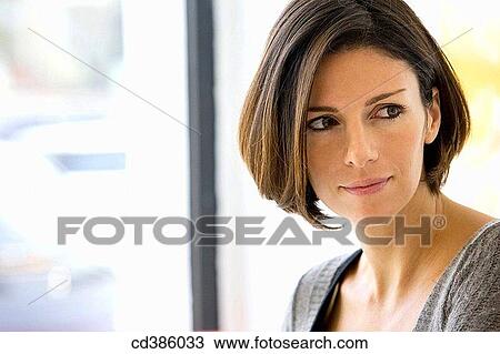 brunette, contemporary, dark hair View Large Photo Image Stock Image - brunette, contemporary, dark hair. Fotosearch