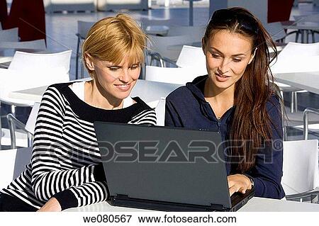 Cafe terrace, computer, contemporary View Large Photo Image Stock Photo - Cafe terrace, computer, contemporary. Fotosearch