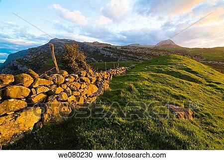 Collados del As? n Natural Park at sunrise. Cantabria, Spain View Large Photo Image Stock Image - Collados del As? n Natural Park at sunrise. Cantabria, Spain. Fotosearch