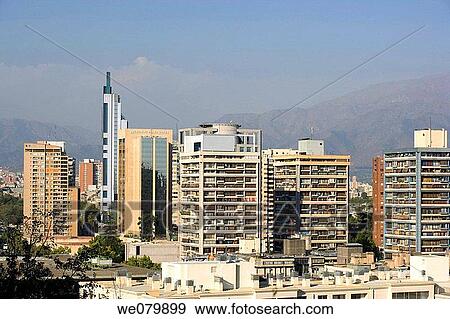 Downtown skyline from Cerro Santa Lucia. Santiago. Chile View Large Photo Image Stock Photo - Downtown skyline from Cerro Santa Lucia. Santiago. Chile. Fotosearch