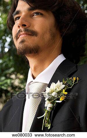 Groom thinking before ceremony View Large Photo Image Stock Image - Groom thinking before ceremony. Fotosearch