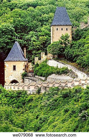 Karlstejn Castle near Prague, Czech Republic View Large Photo Image Stock Photo - Karlstejn Castle near Prague, Czech Republic. Fotosearch