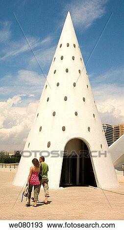 Stock Image - Lift, City of Arts and Sciences, Valencia. Comunidad Valenciana, Spain. Fotosearch