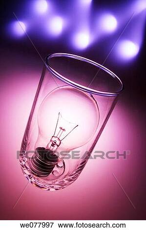 Light Bulb in Glass View Large Photo Image Stock Photo - Light Bulb in Glass. Fotosearch