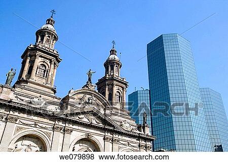 Metropolitan Cathedral. Plaza de Armas. Santiago. Chile View Large Photo Image Stock Photo - Metropolitan Cathedral. Plaza de Armas. Santiago. Chile. Fotosearch