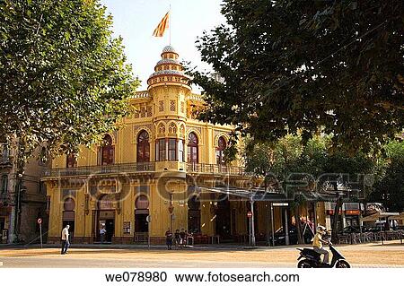 Stock Image - New Casino of La Constantica, Sant Feliu de Guixols Selva, Costa Brava, Catalonia, Spain. Fotosearch