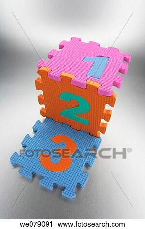 Stock Image - Number Puzzle. Fotosearch